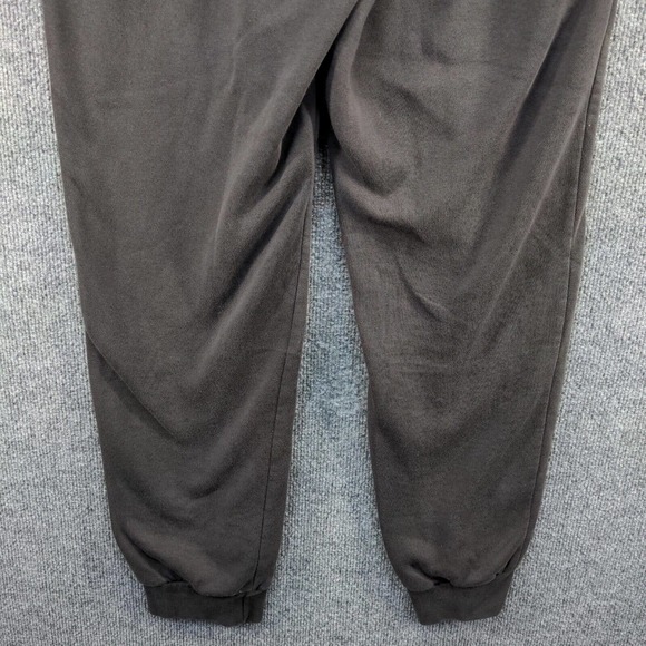 Adidas Men's Jogger Sweatpants Black Medium Drawstring Waist Side Striped #6 - Picture 11 of 16